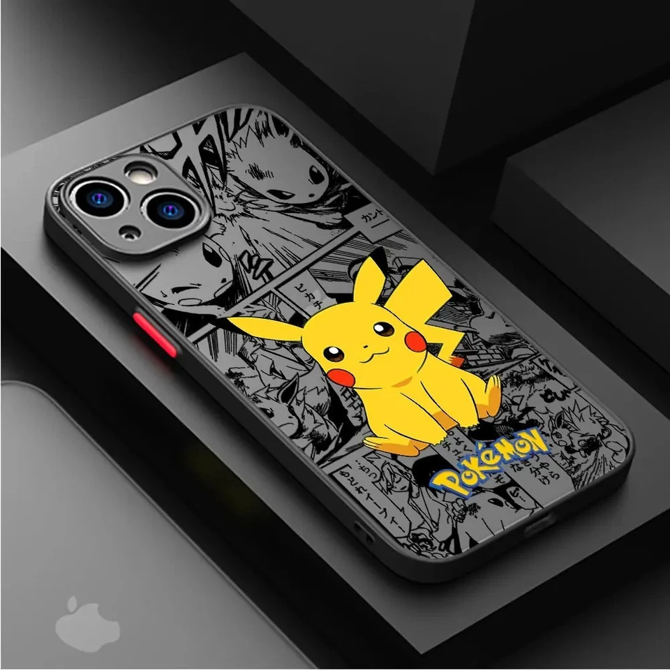 Funda de teléfono Anime Pikachu Psyduck para iPhone 15 14 13 12 11 Plus Mini Pro Max XS Foto 4 de 4