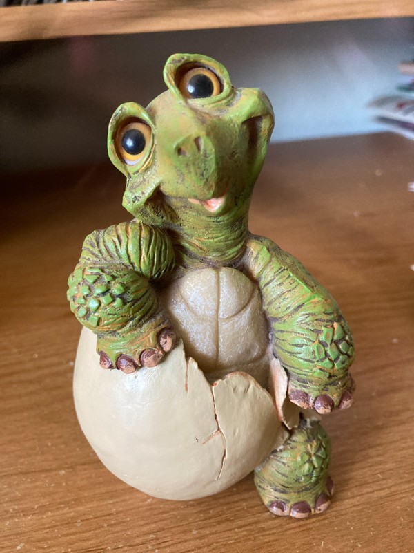 Turtle Hatching from Egg Figurine