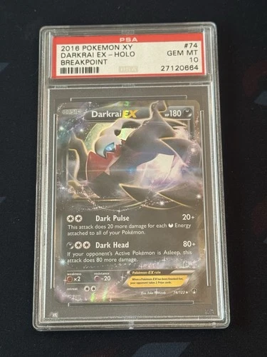 2016 Pokemon TCG XY Breakpoint Darkrai EX Holo Ultra Rare 74/122 PSA 10 GEM MINT