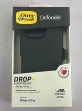 New Defender Series Case with Holster Case For iPhone 16 Pro-Black