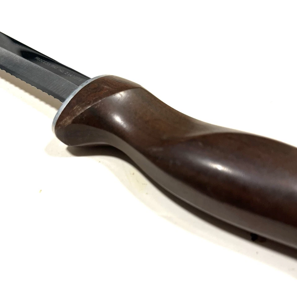 Cuchillo de talla CUTCO Deluxe 1012 vintage años 60 — Hecho en EE. UU. Mango de palo de rosa Foto 2 de 4