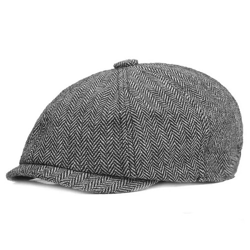 Octagonal Beret Hat Retro Style Comfortable Fabric Fashionable Headwear for Men - Picture 27 of 37