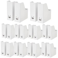 Ikea TJABBA White Magazine Files Fluns File Organiser Holder Storage Box Folder