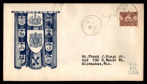 Mayfairstamps Canada FDC 1942 Curtains Cachet 8c Pictorial First Day Cover aax_2