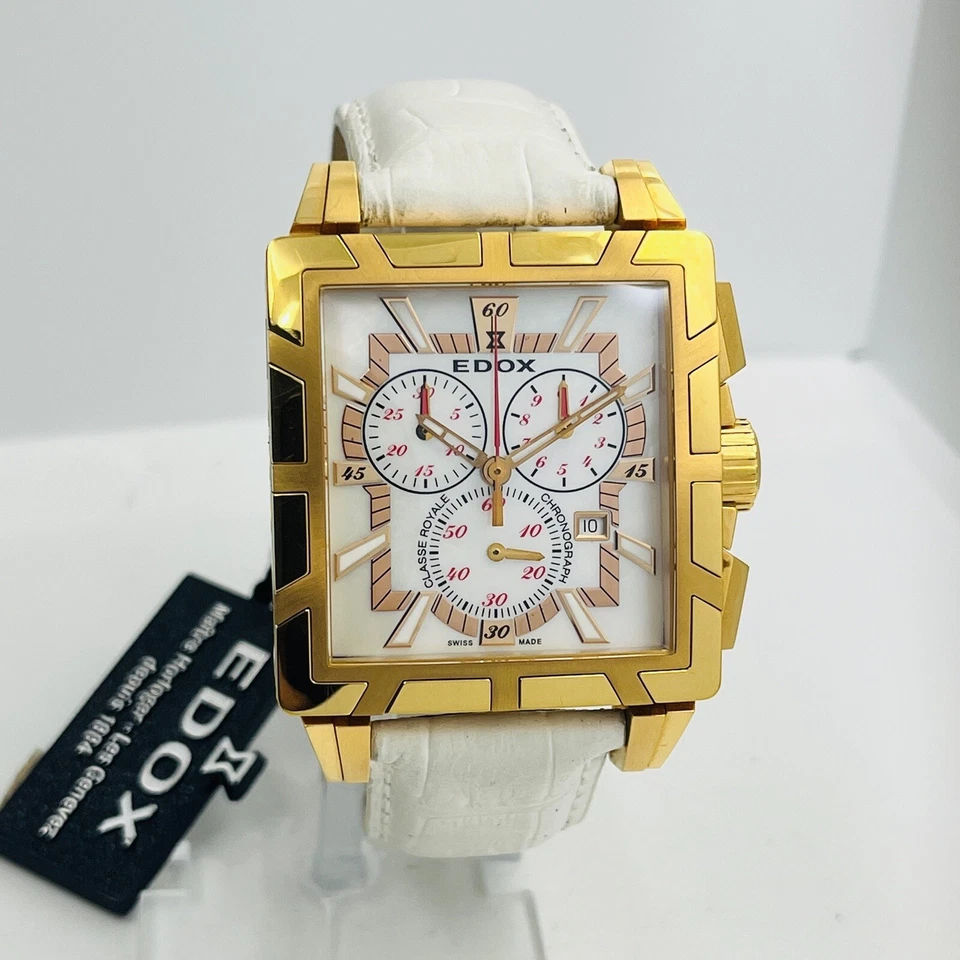 Edox Classe Royal Chronograph Rose Steel Sapphire Crystal 36mm Swiss Made Watch - Image 2 of 4