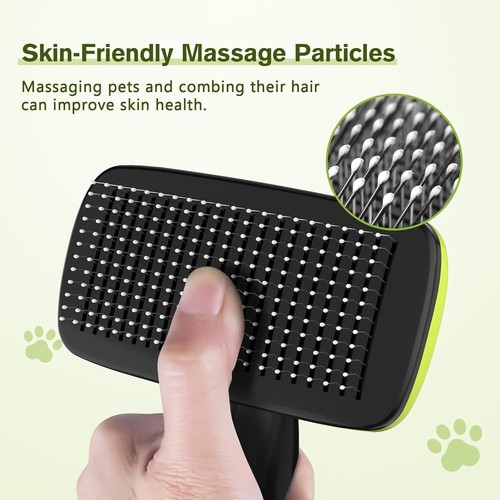 Self-Cleaning Slicker Brush for Dogs, Cats, Lightweight Dog Brush for Sheddin... - Picture 4 of 10