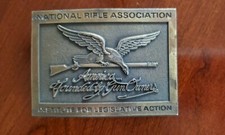 Vintage NRA "AMERICA FOUNDED BY GUN OWNERS' Eagle Belt Buckle