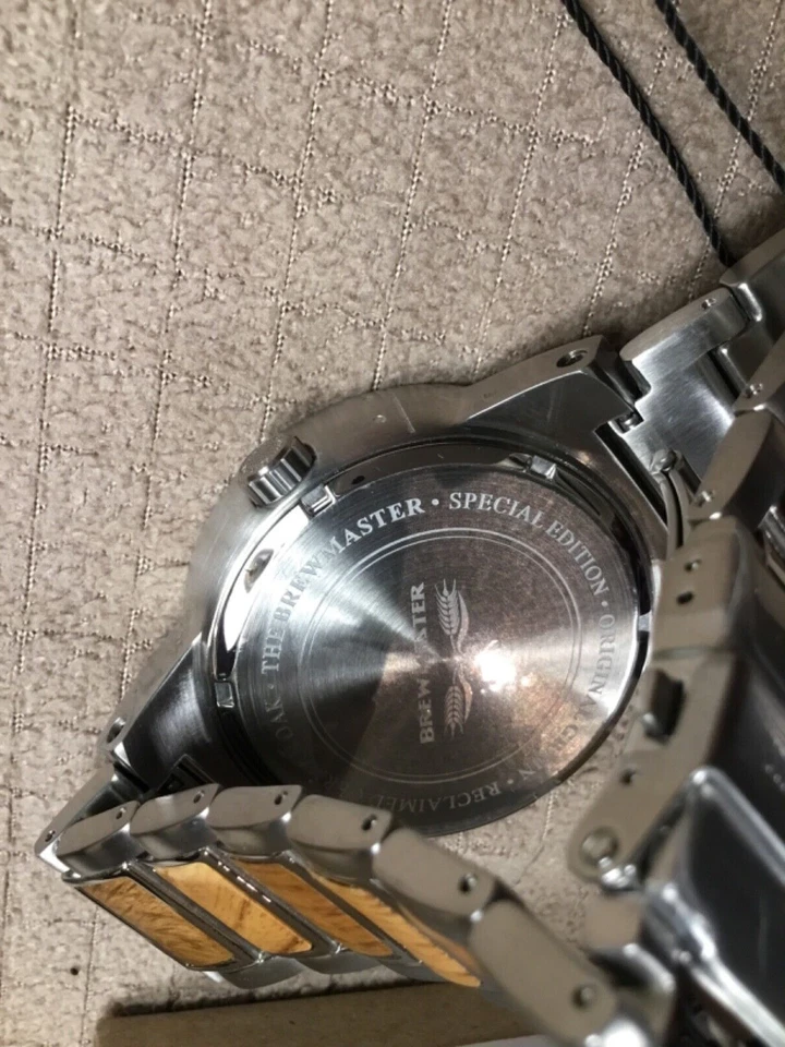 Original Grain The Brewmaster Barrel German Oak Mens Watch OG-10-003-BRWMST - Image 4 of 4