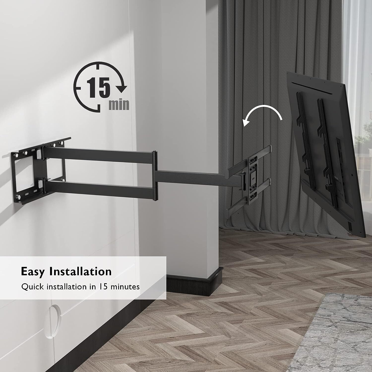 BONTEC TV Wall Bracket with Extra Long Articulated Arm for 3275 inch