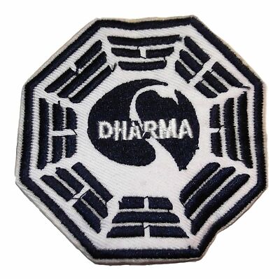 Lost Dharma Swan Logo 3'' Tall Embroidered Iron on Patch