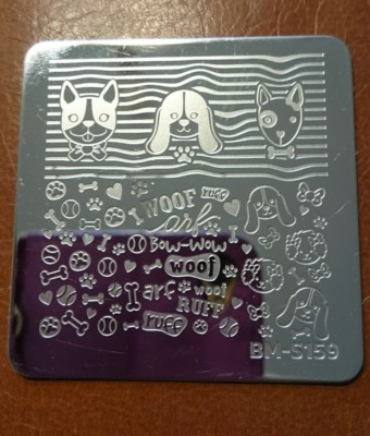 Bundle Monster Nail stamping Hund Katze Knochen motive