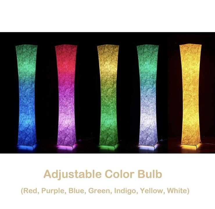 Lámpara de pie LEONC RGB multicolor cambiante tela Tyvek pantalla iluminación moderna Foto 4 de 4
