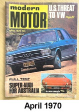 1970 Modern Motor Car Magazine Datsun 1600 Falcon GT Audi 100LS Capri V6    B503