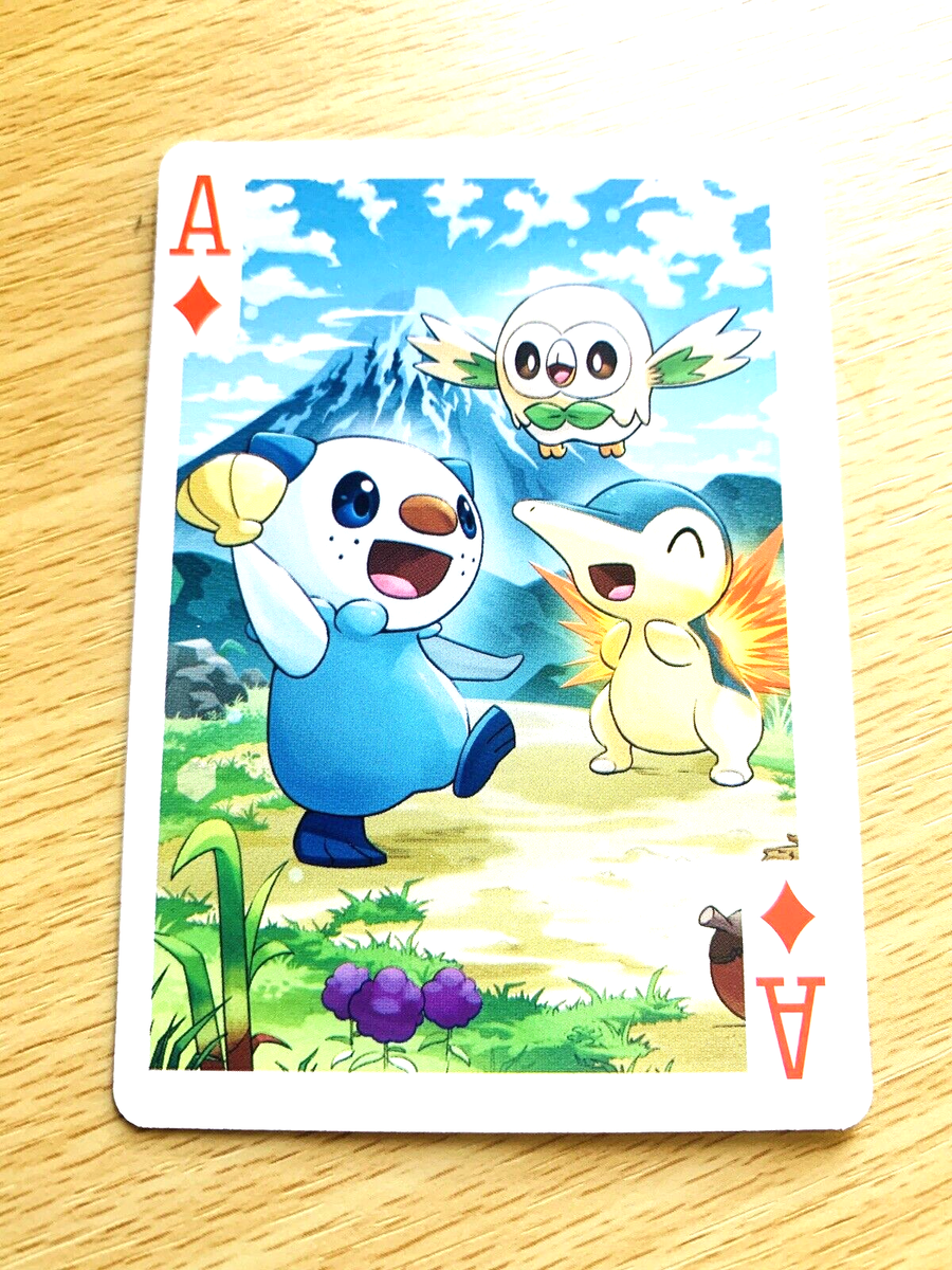 Oshawott Cyndaquil Rowlet Pokemon Poker Card Pokemon Playing Card