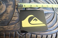 QUIKSILVER Surfboards Neon Yellow Retro Wave Mountain Logo Surfing STICKER