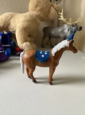 Ankyo Farm Animal Horse W/ Blue Party Hat Polka Dot Figure Toy Cake Topper - 5"