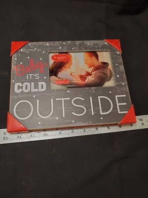 Christmas-St. Nicholas Picture 4 x6 Frame-''Baby it's Cold Outside'' -Brand New 