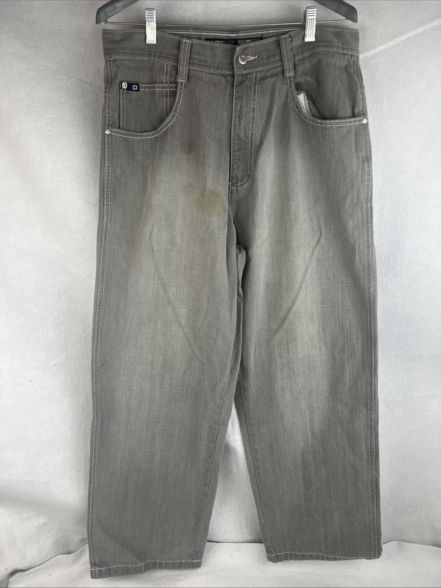 SOUTHPOLE グレー ダメージジーンズ 34 sk8 y2k Southpole Jeans Mens Size 34 Y2K Skater Wide Leg Baggy