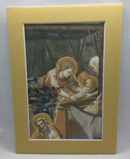 New Handmade 5x7 Matted  Blessed Mary  Jesus Manger Free Ship 117