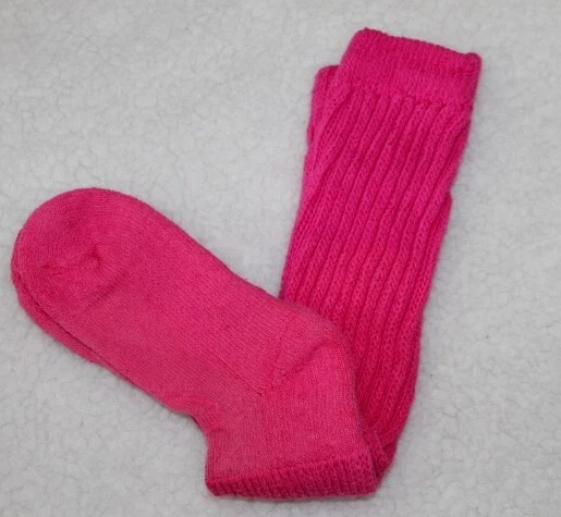 Calcetines holgados rosa Fushia Scrunch Hooters escuela niña uniforme disfraz de Halloween Foto 3 de 4