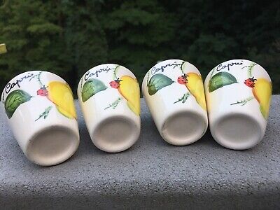 Limoncello 100% natural with ceramic glasses of Vietri sul Mare,  hand-painted