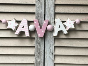 baby name wooden letters