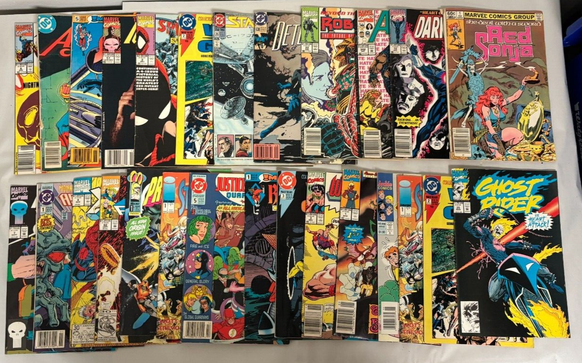 希少◎90s MARVELコミックス　vintage Mixed Lot of 27 90's Comic Books - DC, Marvel, Archie, Star