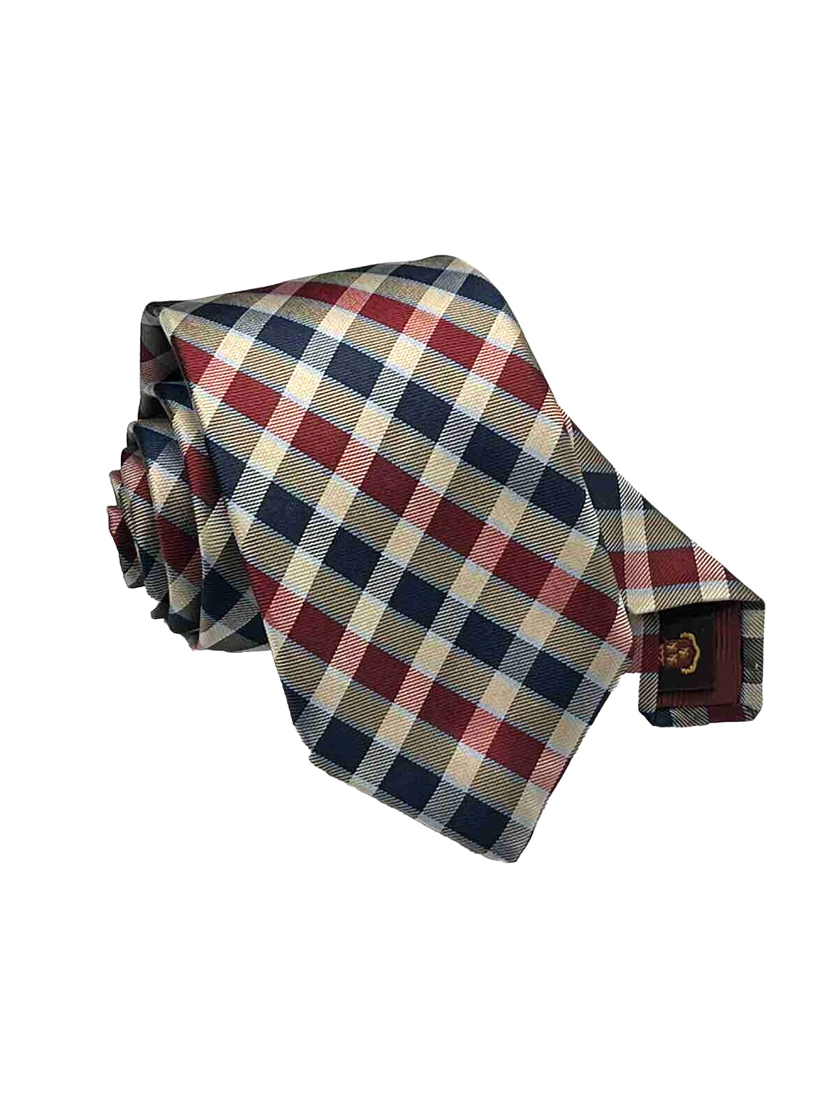 Robert Talbott Multicolor Gingham 100% Grosgrain … - image 2