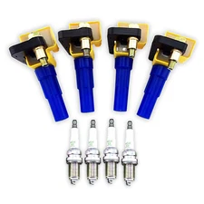 4 PACK IGNITION COILS for IMPREZA STI 2.5L FORESTER LEGACY OUTBACK + SPARK PLUGS