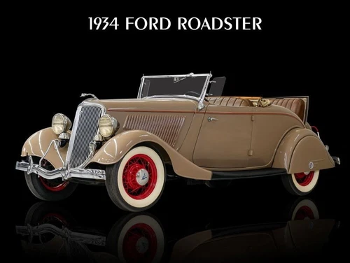 1934 Ford Roadster Convertible NEW Metal Sign: 9x12 Ships Free