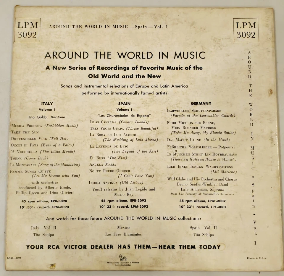 Lot Of 10 Lp Music From Around The World Colombia, Russia, Mexico, Costa Rica. - Image 3 of 4