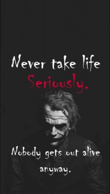 The Joker Batman laminiertes Poster A4 Glose Positive Though Dark Knight