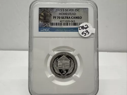 2015-S 25c Silver Homestead NGC PF70 Ultra Cameo (DB2-53)
