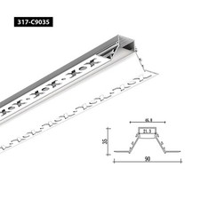 2M LED Profiles Aluminium Channel With Diffuser For LED Strip Light V/U-Shape