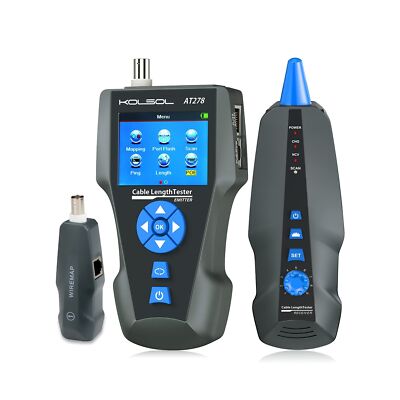 Network Cable Tester, AT278 TDR Multi-Functional LCD Wire Tracker for RJ45, R...