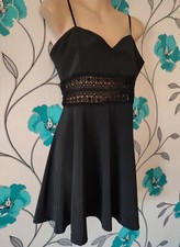 Ladies Lace Panel Dress Size Small (8-10) New Without Tags