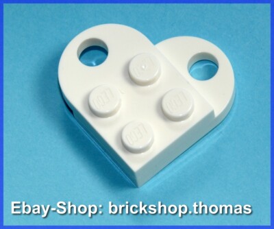 Lego Herz weiß 2-teilig - 3176 - Heart two Parts White - NEU / NEW