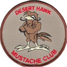 HSC-26 DESERT HAWK MUSTACHE CLUB SHOULDER PATCH