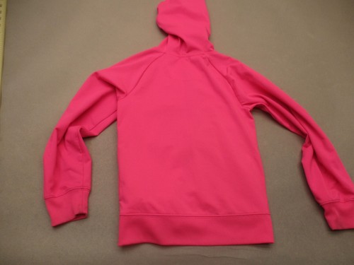 NIKE DRI-FIT Size 6 Girls Pink Full Zip Pocket Hood Lightweight Track Jacket 901 - Picture 5 of 6