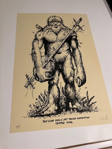 TEN CLUB ROCK N ART POSTER CONVENTION SEATTLE 2012 JEFF SOTO SIGNED SN! - Picture 2 of 6