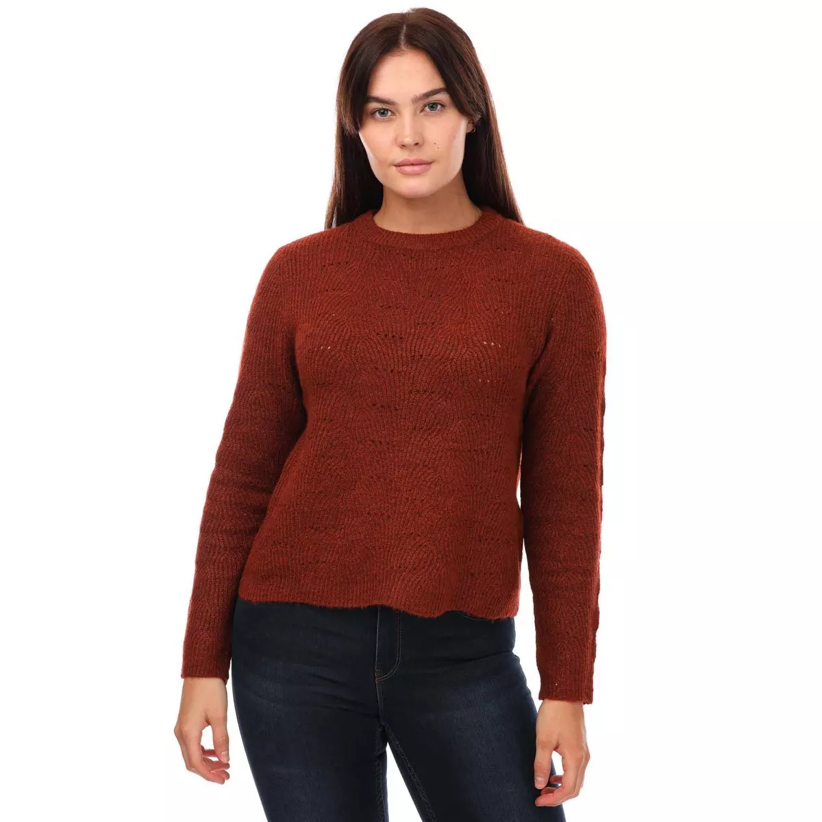 Women s Pullover Jumper Only Lolly Regular Fit Knitwear in Brown