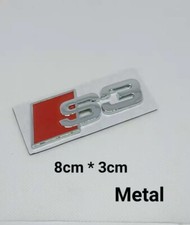 S3 Logo Audi3 Autocollant Emblème Arrière Chrome Métal
