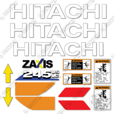 Fits Hitachi ZX245USLC-6 Decal Kit Z-Axis Excavator - 7 YEAR