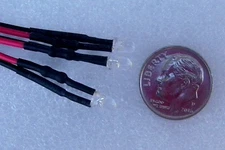 HO TYCO SLOT CAR 3mm Bulb Custom Headlights BRIGHT WHITE LED Grain 3 PCS 12 Volt