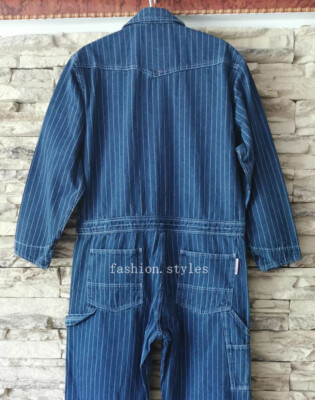 Men's LOT 951 Stripe Denim Coverall Jeans Motorcycle