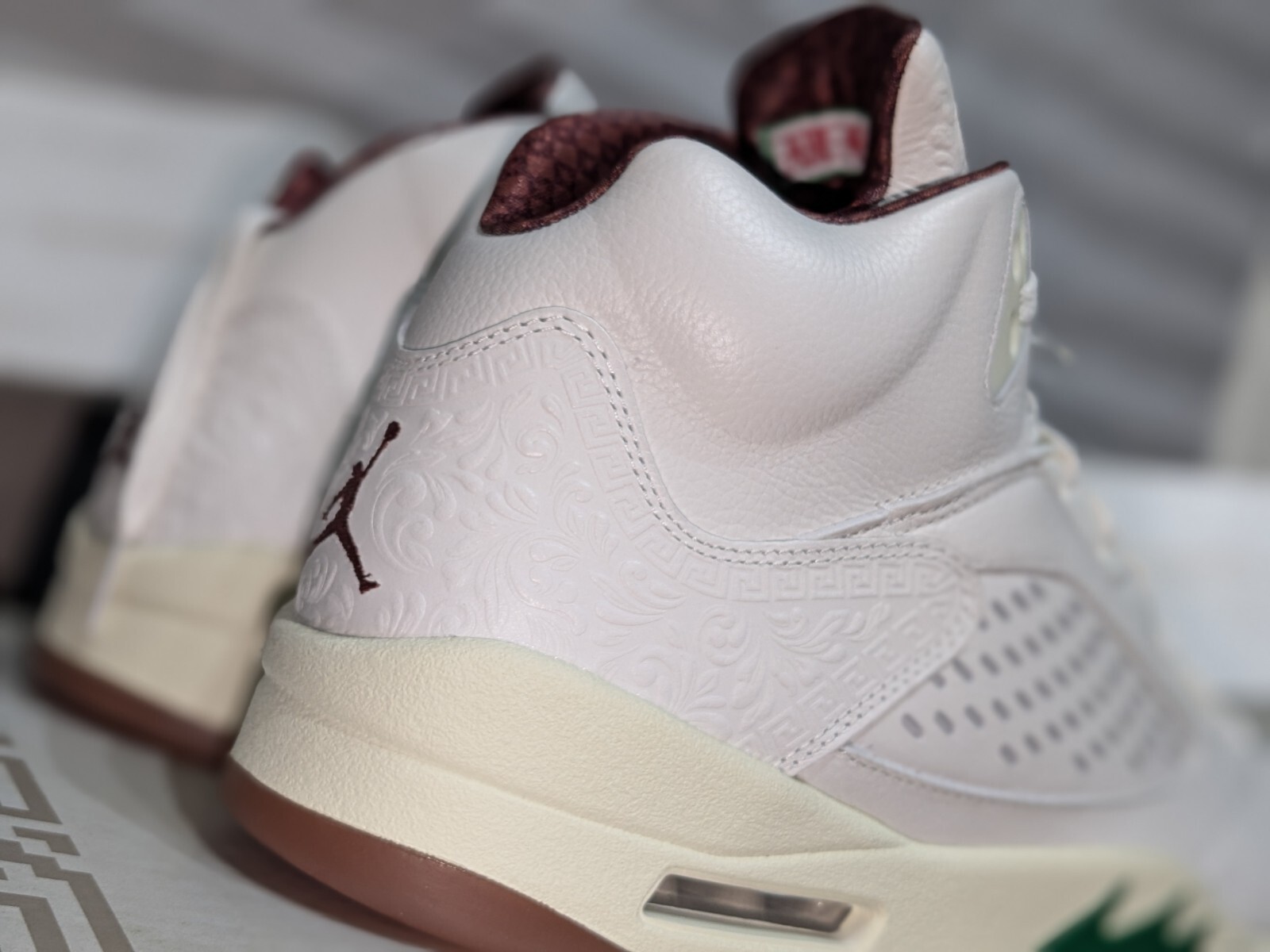 PONY Nike Air Jordan 5 El Grito Sneakers Uomo 13 Off White Scarpe Retrò (HF8833 100)