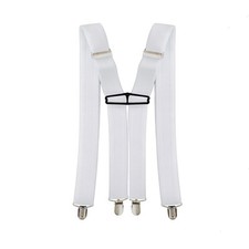 35mm Elasticated Braces Heavy Duty Mens Suspenders Braces Clip on for Trousers