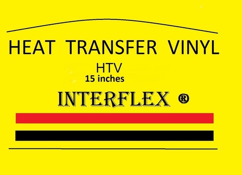 Heat Transfer Vinyl Press 24" x 50 yards Black Red White Interflex® HTV T-Shirt