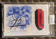 2015 Topps Dynasty Freddie Freeman Patch Auto 10/10 #AP-FF2 Braves BOOKEND 3 CLR