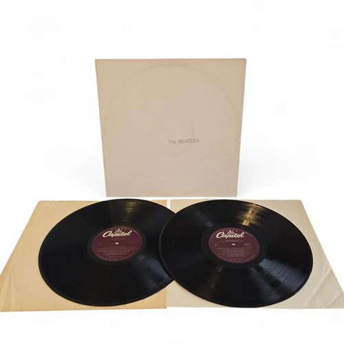 The Beatles White Album Capitol SWBO 101 J45 Vinyl Record 2 LPs, No Inserts, VG+
